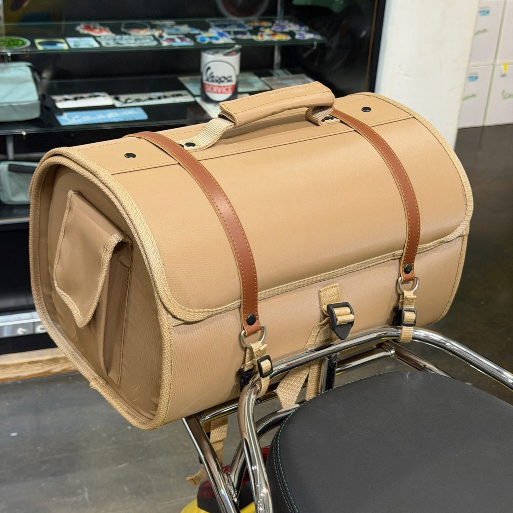 *TAN* ROLL BAG VESPA PRIMAVERA SPRINT GTS300-GTS310 **SCOOTERWEST EXCLUSIVE**