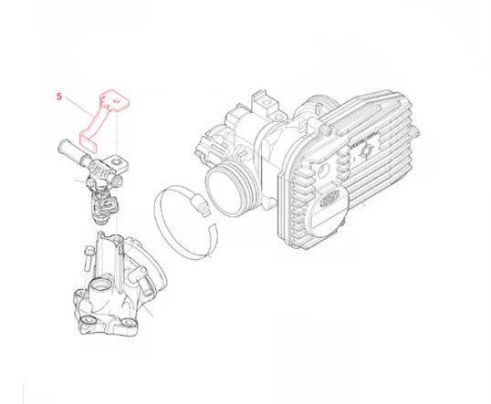 250 300 GTS FUEL INJECTOR SECURING BRACKET (REPLACES 829861)