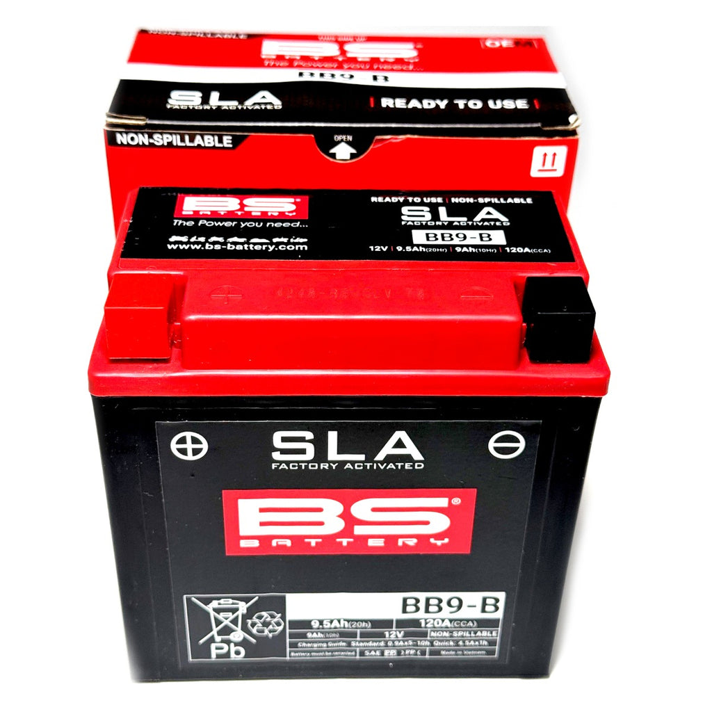 BATTERY BS BB9-B SEALED REPLACEMENT FOR YB9B PERFECT FOR VESPA P200E P125X PX STELLA ROYAL ALLOY GT150 GP300)