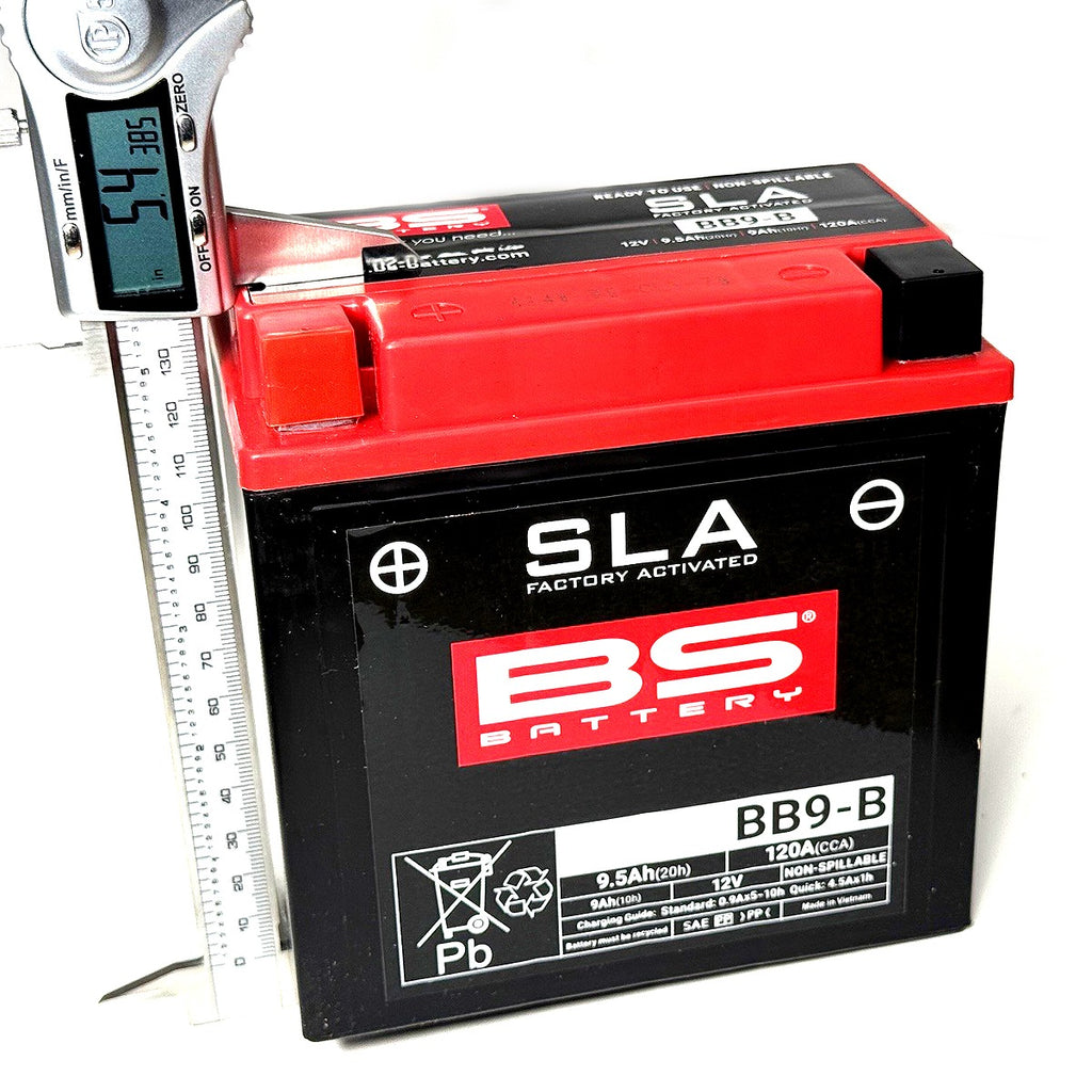 BATTERY BS BB9-B SEALED REPLACEMENT FOR YB9B PERFECT FOR VESPA P200E P125X PX STELLA ROYAL ALLOY GT150 GP300)