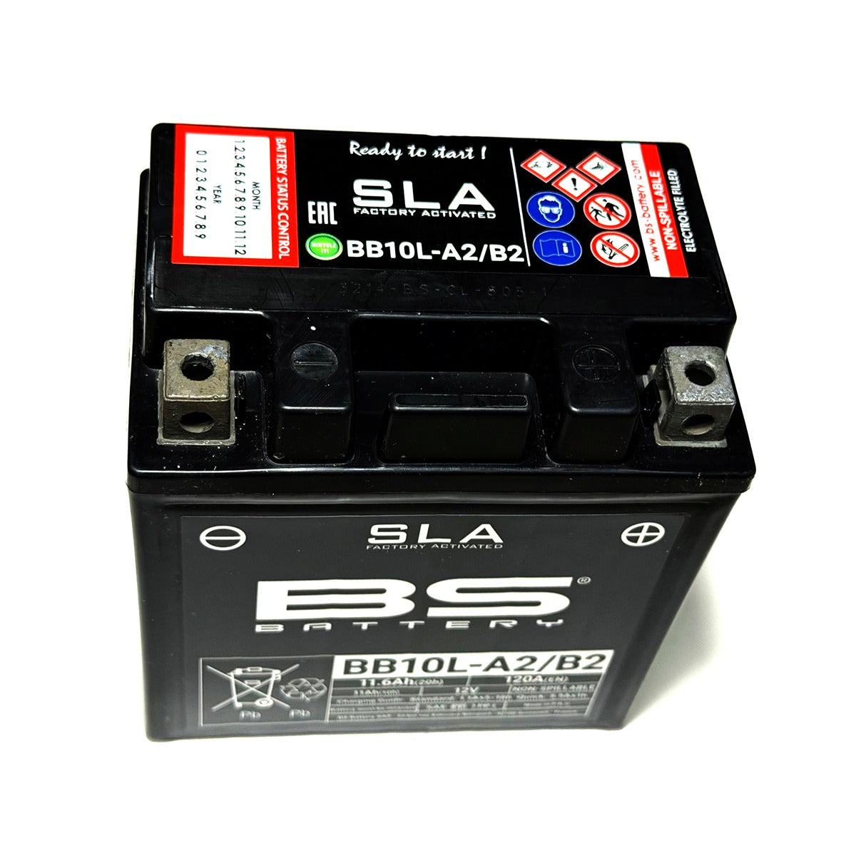 BS BB10LB Battery 12 VOLT 11Ah  RIVA 180/BV250-500, Early GTS 250 (584867 12N-103B1-00-00 YB10LB)