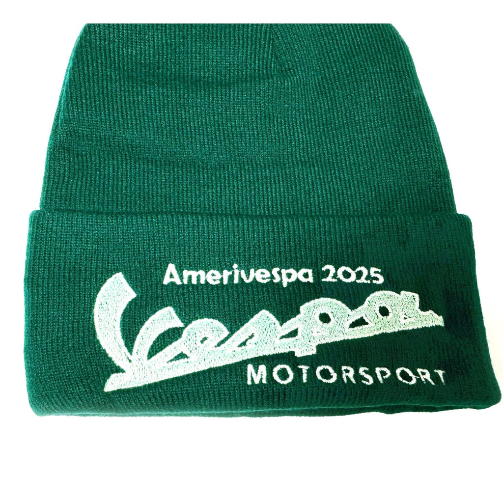VESPA MOTORSPORT AMERIVESPA 2025 BEANIE **GREEN** ONE SIZE FITS ALL **SUPER SALE**