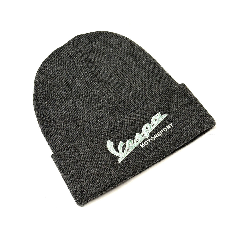VESPA MOTORSPORT BEANIE **GREY** ONE SIZE FITS ALL