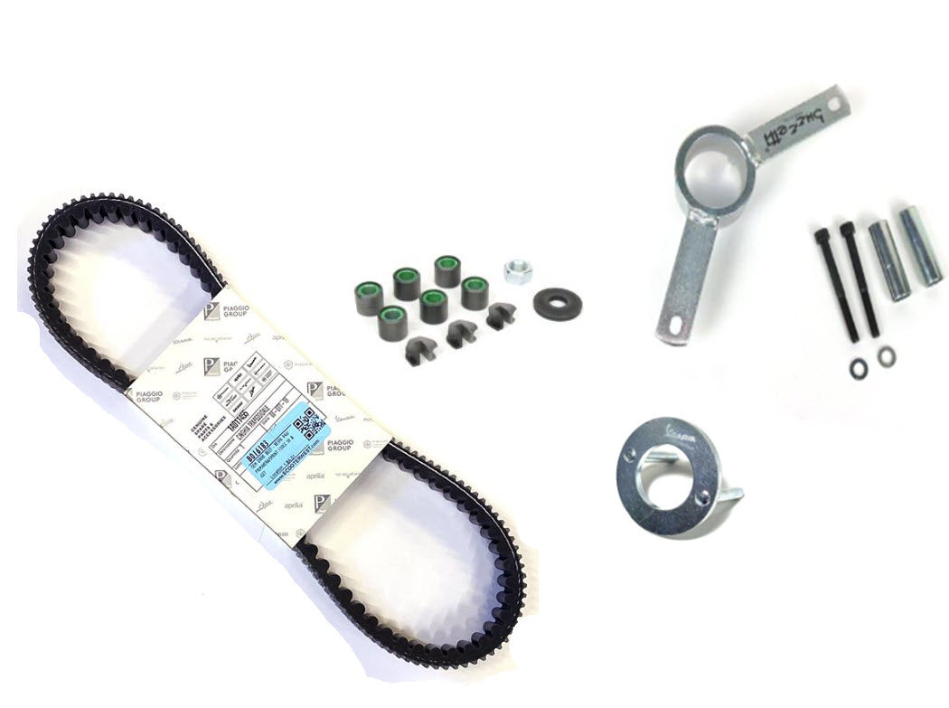 Deluxe Belt, Variator, Clutch Overhaul Kit With Tools Primavera & Sprint 150