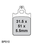 OEM FRONT BRAKE PADS VESPA PX150 PX200 STELLA 2T/4T (494762 647176 C-4721834)