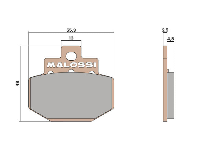Malossi MHR Sintered Performance REAR Brake Pads  GT/GTS/GTV 2005-2022