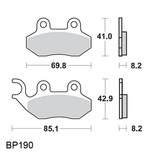 Front Brake Pads Genuine Buddy 125/150/170I Hooligan 170i (C240C2300000)