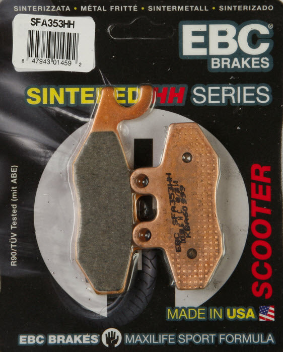 EBC Sintered Performance Brake Pads GT/GTS/GTV 2005-2022, SPRINT PRIMAVERA Front & MP3 500 BV250 BV200 Rear (497116 647078 651253 668021)