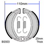 Rear Brake Shoes Buddy 50 Rattler 50 & Jog  (E14074000002)