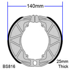 PIAGGIO OEM BRAKE SHOES PAIR FOR ALL LARGE REAR DRUM - SPRINT/PRIMA 150 LT50/150 FLY 150 (LARGE DRUM) (82595R CM060402 56293R 56294R5 56293R5 56294R ) NOT ET4/LX ETC