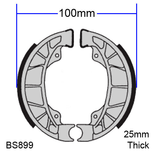 ET-LX-Vespa S Rear Brake Shoes OEM Piaggio (56292R-82907R)