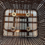 DARK BROWN Prima Wicker Rear Basket GENIUNE BUDDY (VESPA)