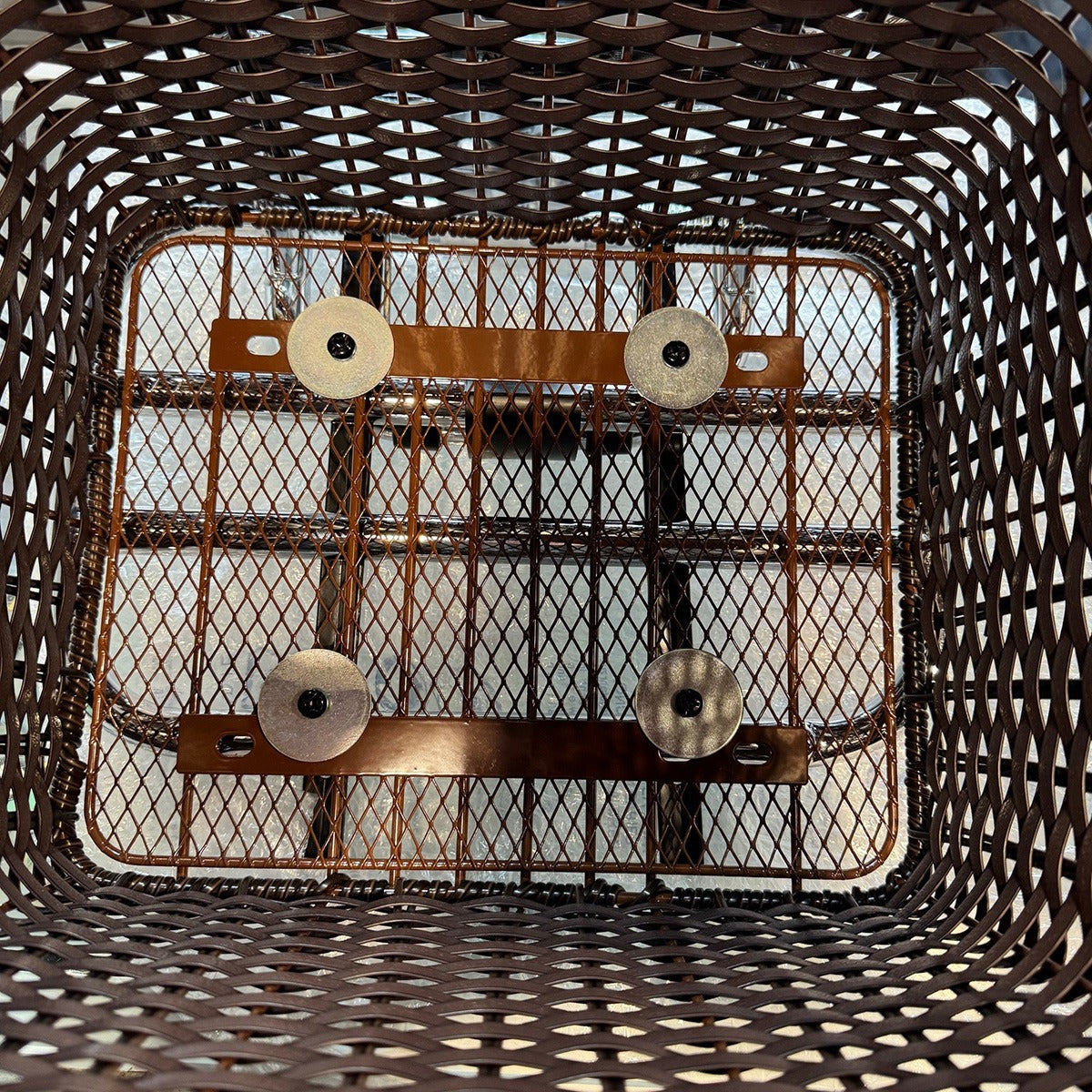 DARK BROWN Prima Wicker Rear Basket GENIUNE BUDDY (VESPA)