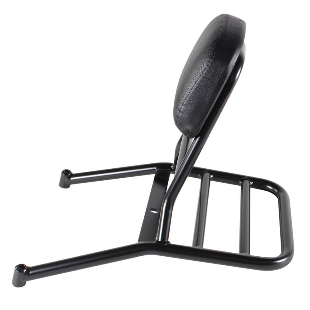 BUDDY BLACK REAR RACK WITH PASSENGER BACK REST.  - 50-170CC ALL BUDDY