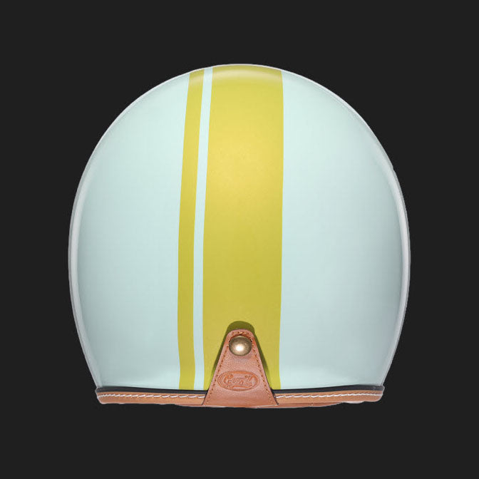VERDE AMABILE GLOSSY GREEN CYRIL 3/4 RETRO HELMET