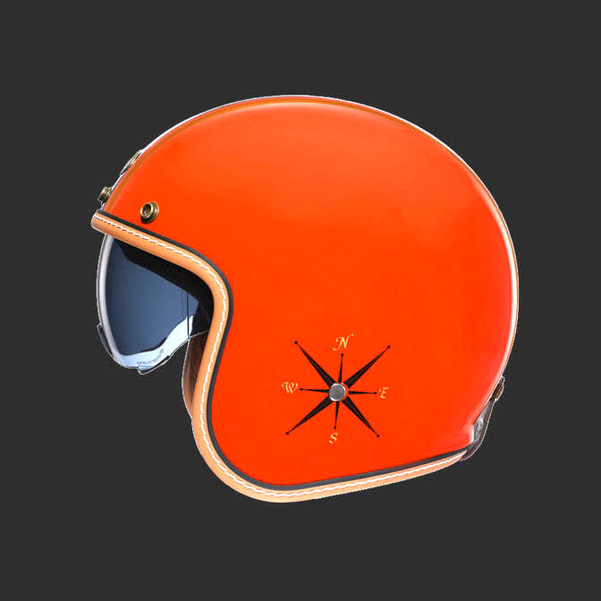 ARANCIO IMPULSIVO ORANGE CYRIL 3/4 RETRO HELMET