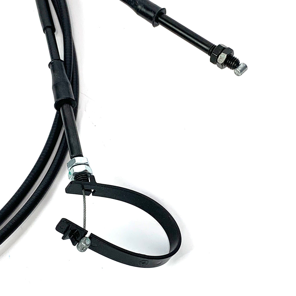 THROTTLE CABLES WITH TWIST TUBE & BLACK COLLAR GRIPS GTS NOTTE (CM083808 CM083807)