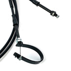 THROTTLE CABLES WITH TWIST TUBE & BLACK COLLAR GRIPS GTS NOTTE (CM083808 CM083807)