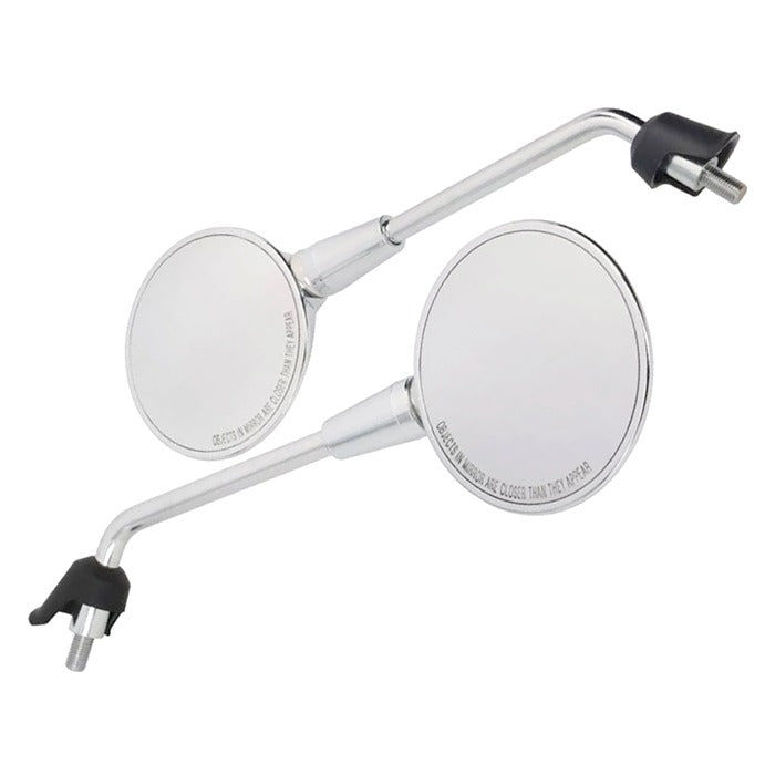 *CHROME* ROUND MIRROR 10MM PAIR 2024 VESPA PRIMAVERA 50/150 (WILL ALSO FIT GTS HPE2 AND GTS310) (1B011663R)