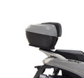 **GLOSSY GRAY MATERIA 715/C GRIGIO** 36 LT. TOPCASE WITH BLACK BACKREST PAD-BV350 (CM290314)