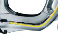 **YELLOW** RIGHT (RH) FLOOR LOWER TRIM BEADING VESPA PRIMAVERA SPRINT 50-150 ELETTRICA