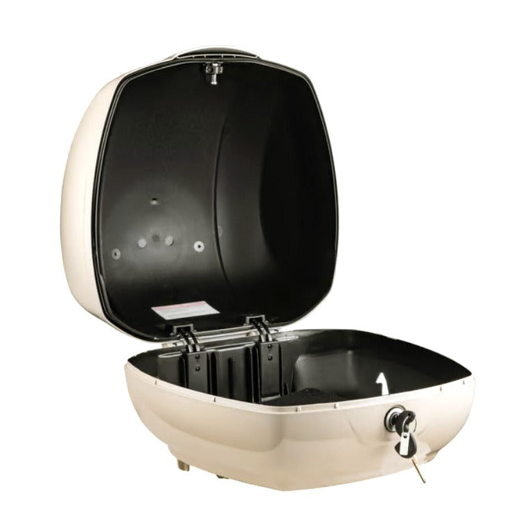 VESPA GTS310 **BEIGE AVVOLGENTE GLOSSY (Q01)** TOPCASE FOR USE WITH FOLDING RACK (PAD & RACK NOT INCLUDED)