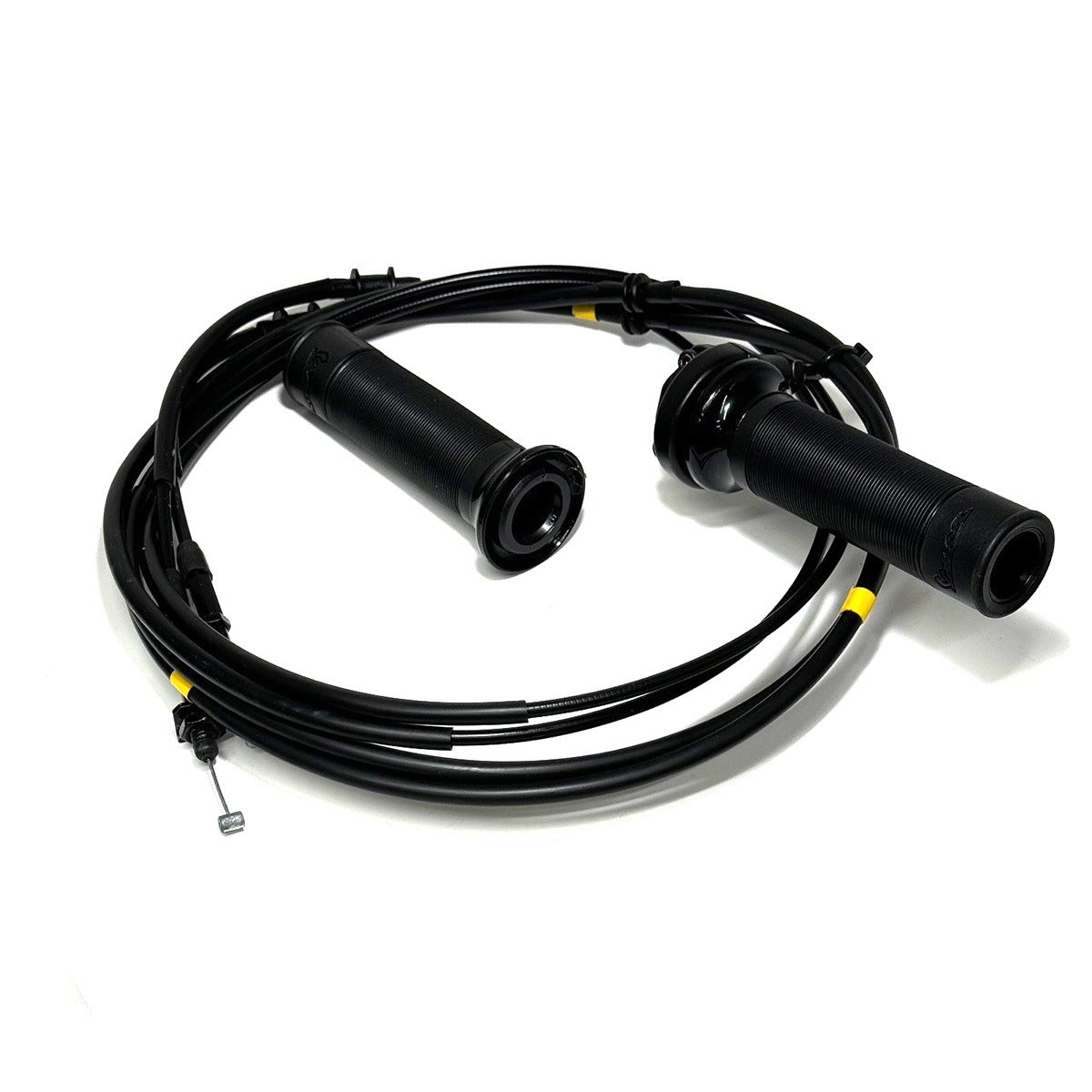 COMPLETE GAS THROTTLE CONTROL CABLES WITH GRIPS IN BLACK GTS HPE2