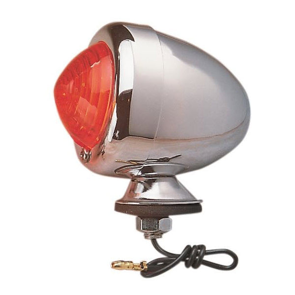 2" CHROME BULLET RUNNING LIGHTS WITH AMBER LENS
