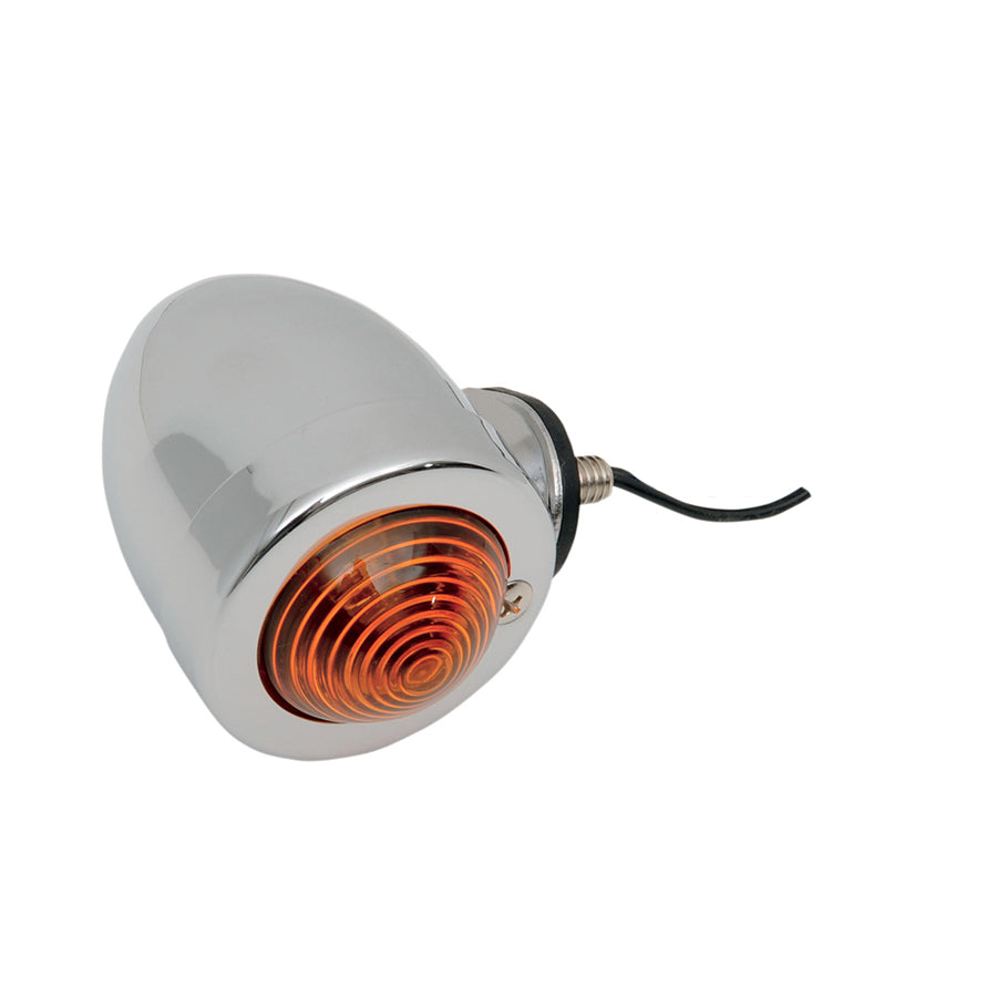 2" CHROME BULLET RUNNING LIGHTS WITH AMBER LENS