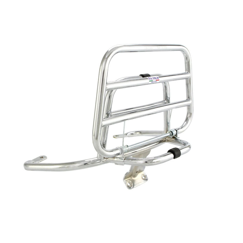 FA ITALIA **CHROME** FOLDING REAR RACK WITH GRAB RAIL VESPA LX50/150 S50/150