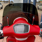 **SMOKE** SMALL FLYSCREEN WINDSHIELD (17"W x 12"H)  **FACO** PRIMAVERA (WILL NOT FIT WITH USA POD TURN SIGNALS)