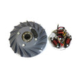 VINTAGE STYLE 12 Volt Flywheel and Stator w/ Points Single Wire AC VBB