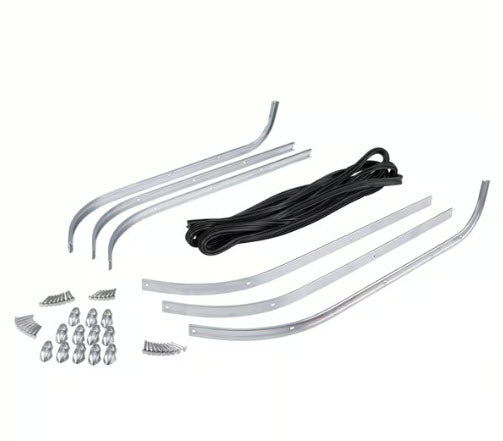 VESPA FLOOR RAIL STRIP SET WITH RUBBER AND ENDS RALLY SPRINT SUPER