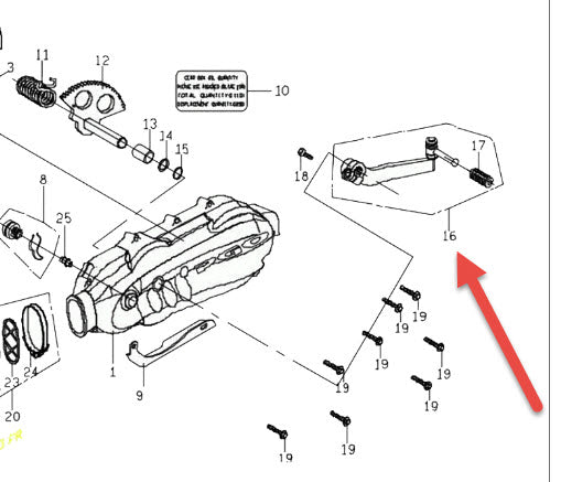 KICK STARTER LEVER BUDDY 125-150