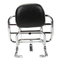 BUDDY KICK 125 CHROME FOLDING REAR RACK WITH BACKREST