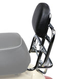 BUDDY KICK 125 CHROME FOLDING REAR RACK WITH BACKREST