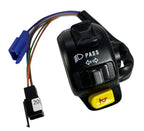 BLACK LEFT (LH) HANDLEBAR SWITCH ASSY TURN SIGNAL, HEADLIGHT, HORN - BUDDY KICK BLUR 220 HOOLIGAN