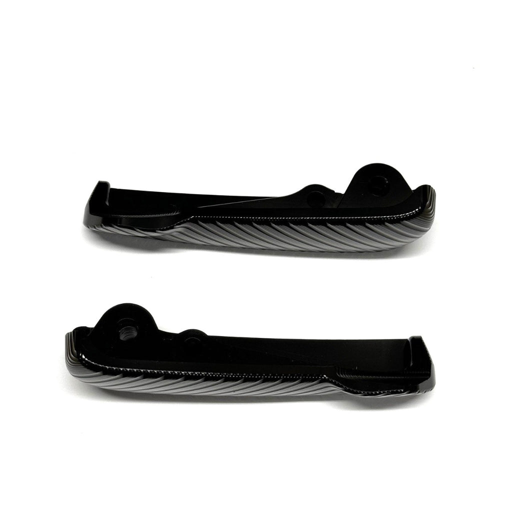 PAIR OF ANODIZE CNC BLACK VMS CUSTOM FOOT PEGS VESPA GT/GTS/SUPER/GTV NOTTE/HPE