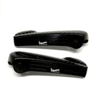 PAIR OF ANODIZE CNC BLACK VMS CUSTOM FOOT PEGS VESPA GT/GTS/SUPER/GTV NOTTE/HPE