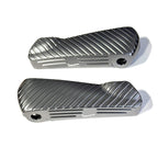 PAIR OF GRAY ANODIZE CNC VMS CUSTOM FOOT PEGS VESPA GT/GTS/SUPER/GTV/HPE