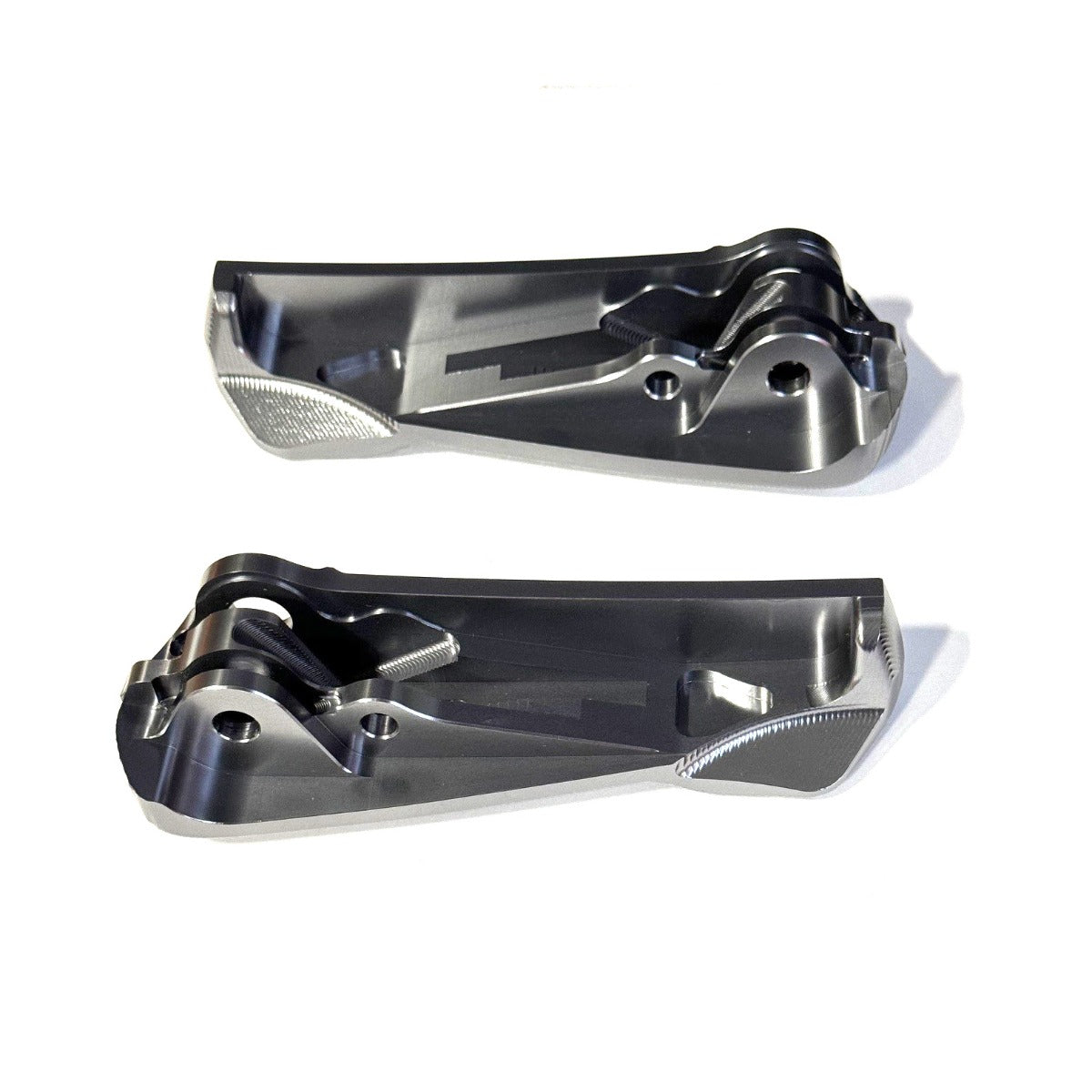 PAIR OF GRAY ANODIZE CNC VMS CUSTOM FOOT PEGS VESPA GT/GTS/SUPER/GTV/HPE