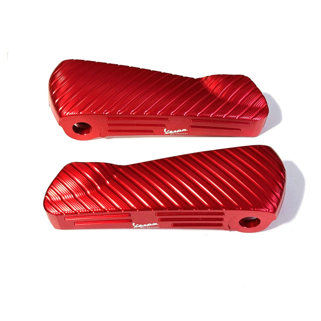 PAIR OF ANODIZE CNC RED VMS CUSTOM FOOT PEGS VESPA GT/GTS/SUPER/GTV NOTTE/HPE