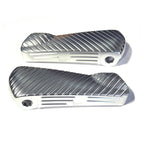 PAIR OF SILVER ANODIZE CNC VMS CUSTOM FOOT PEGS VESPA GT/GTS/SUPER/GTV/HPE