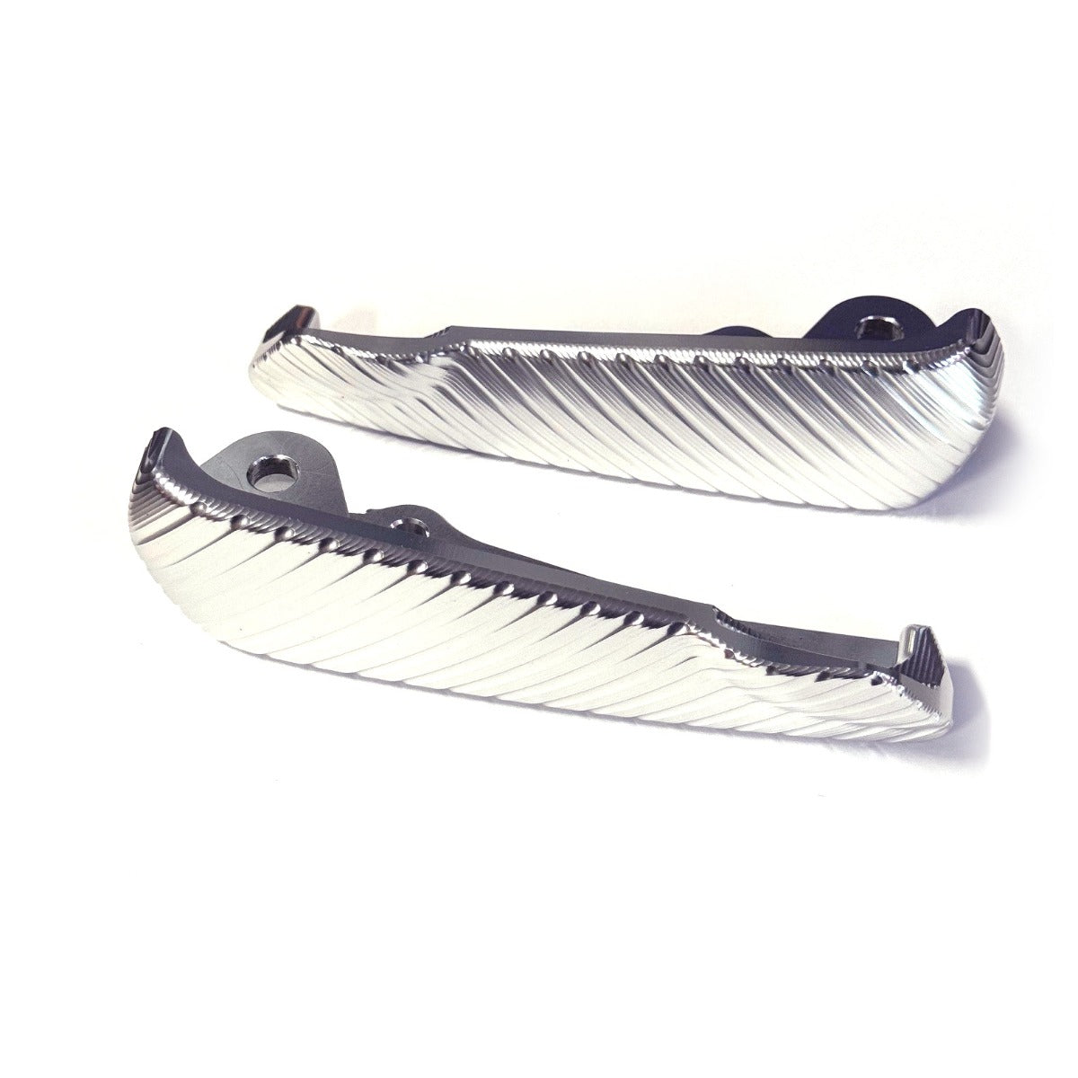 PAIR OF SILVER ANODIZE CNC VMS CUSTOM FOOT PEGS VESPA GT/GTS/SUPER/GTV/HPE