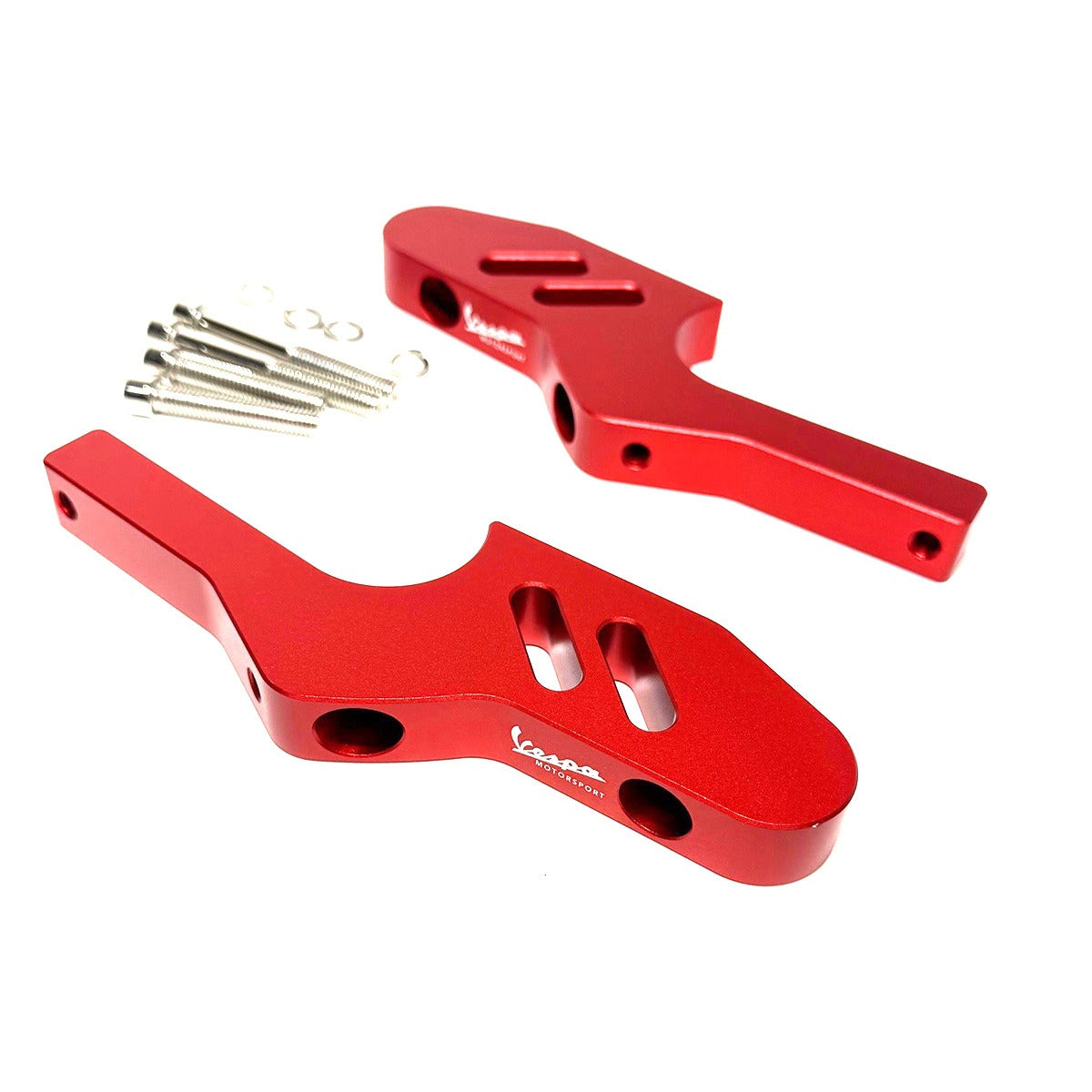 **RED ANODIZED** VESPA MOTORSPORT CNC MACHINED EXTENDER PASSENGER FOOTPEGS GT/GTS/SUPER/GTV HPE2 GTS310