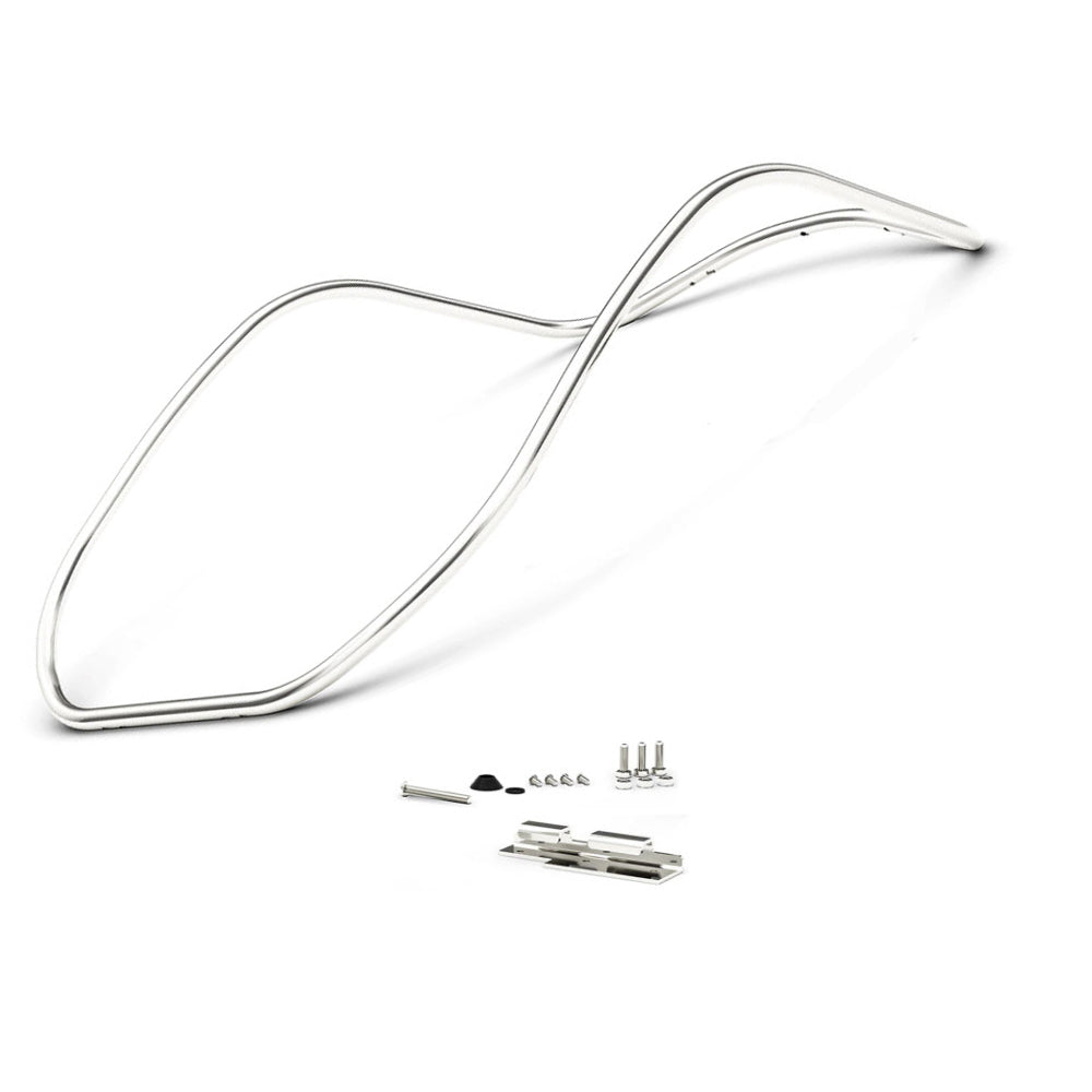 **CHROME** FRONT CRASH BARS ORIGINAL PIAGGIO **REQUIRES DRILLING HORN COVER** (1B010255) VESPA GTS GTV HPE2 2023-