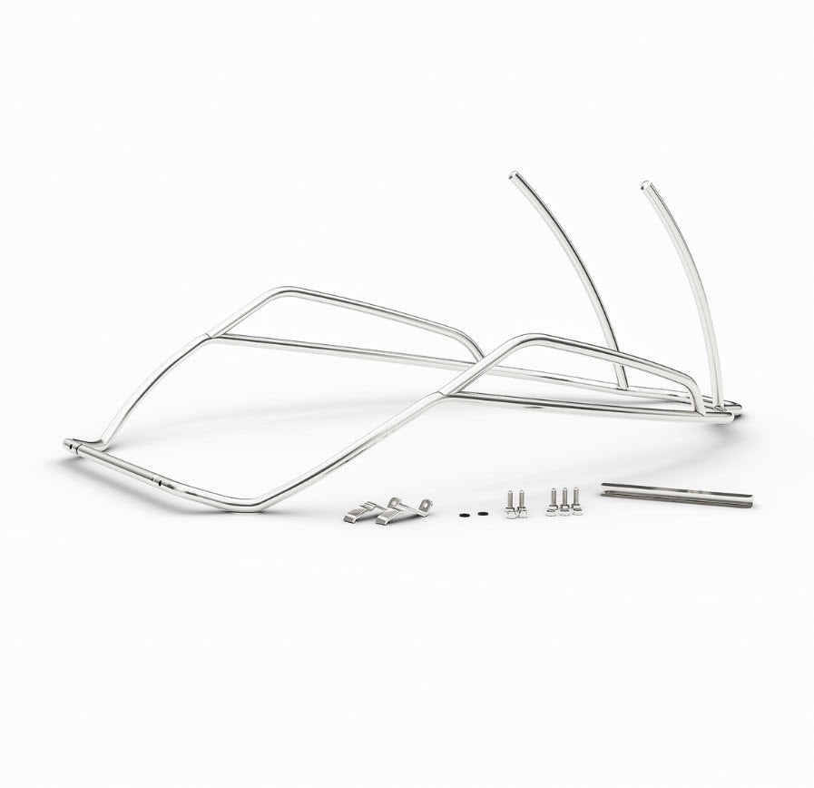 **CHROME** REAR CRASH BARS ORIGINAL PIAGGIO (1B010094) VESPA GTS HPE2 GTS310 2023-AND NEWER