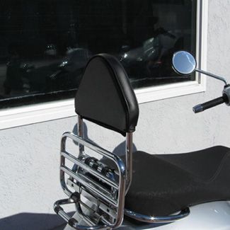 VESPA GTS REAR BACK REST BY CUPPINI (FITS ON ORIGINAL VESPA FOLD DOWN RACK)