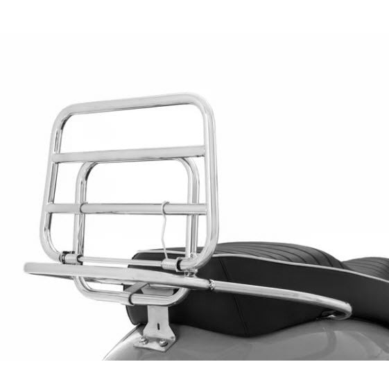**CHROME CUPPINI** REAR FOLDING RACK W/GRAB RAIL VESPA GTS 250 300 HPE2 GTS310