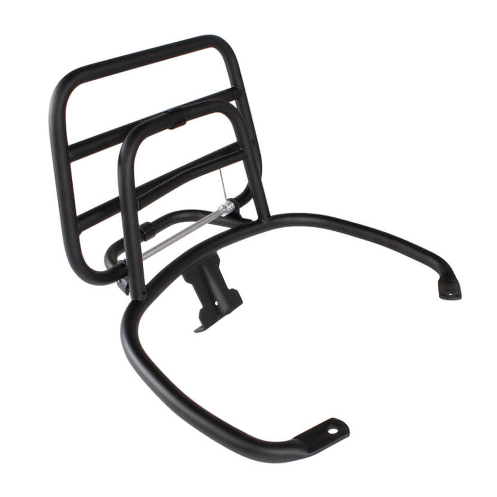 **BLACK** FA ITALIA REAR FOLDING RACK W/ GRAB RAIL VESPA GTS HPE HPE2 (623977)